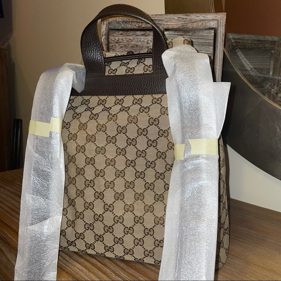 New Gucci GG Monogram Drawstring Backpack - Retired Style - Picture 7 of 15